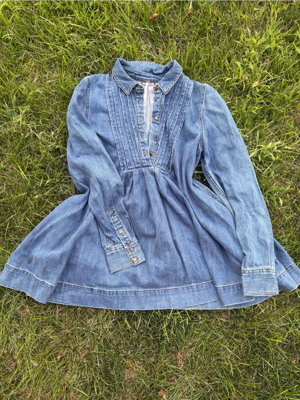 Free People Light Blue Denim dress
